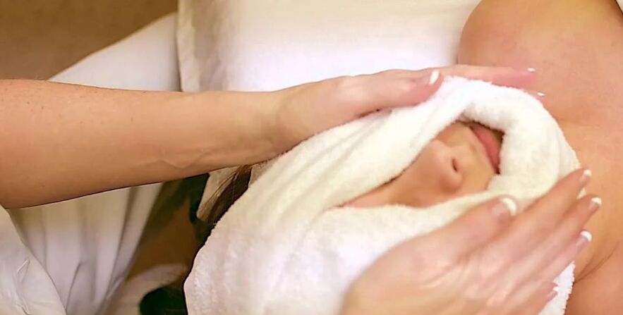 Massage technique using a towel