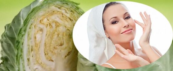 Cabbage mask to tighten the skin
